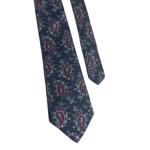 Christian Dior Mens Silk Tie Pasely Luxe Old Money Artsy Quiet Luxury Blue - Picture 1 of 5